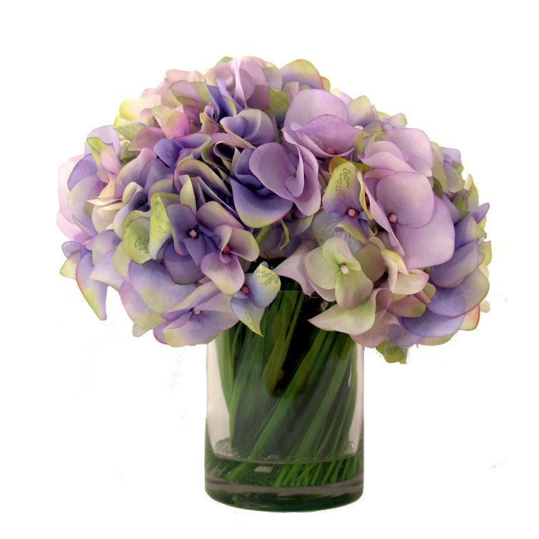 Creative Displays, Inc. Hydrangea in Acrylic Water Vase & Reviews Wayfair